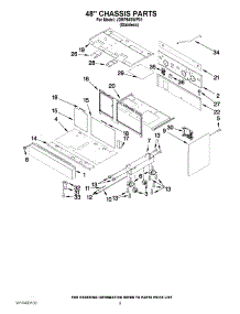 05 - 48`` Chassis Parts parts for Jenn-Air Range JDRP548WP01 from AppliancePartsPros.com