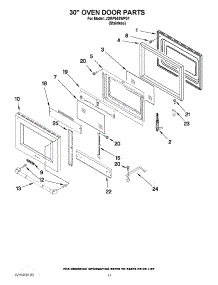 07 - 30`` Oven Door Parts parts for Jenn-Air Range JDRP548WP01 from AppliancePartsPros.com