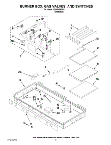 02 - Burner Box, Gas Valves, And Switches parts for Jenn-Air Range JGRP548WP01 from AppliancePartsPros.com