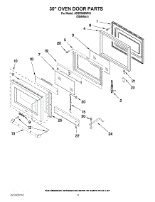07 - 30`` Oven Door Parts parts for Jenn-Air Range JGRP548WP01 from AppliancePartsPros.com