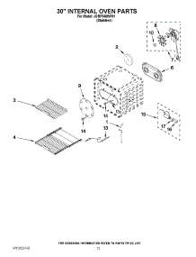 09 - 30`` Internal Oven Parts parts for Jenn-Air Range JGRP548WP01 from AppliancePartsPros.com