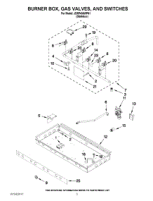 02 - Burner Box, Gas Valves, And Switches parts for Jenn-Air Range JDRP436WP01 from AppliancePartsPros.com