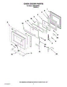 06 - Oven Door Parts parts for Jenn-Air Range JDRP436WP01 from AppliancePartsPros.com