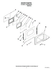 04 - Door Parts parts for Jenn-Air Range JGS8750CDS01 from AppliancePartsPros.com
