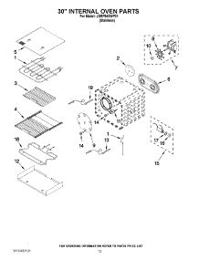 09 - 30`` Internal Oven Parts parts for Jenn-Air Range JDRP548WP01 from AppliancePartsPros.com