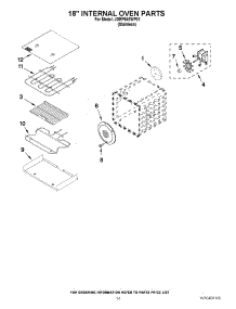10 - 18`` Internal Oven Parts parts for Jenn-Air Range JDRP548WP01 from AppliancePartsPros.com