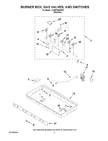 02 - Burner Box, Gas Valves, And Switches parts for Jenn-Air Range YJDRP536WP00 from AppliancePartsPros.com