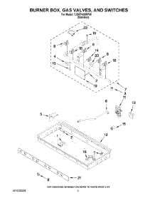 02 - Burner Box, Gas Valves, And Switches parts for Jenn-Air Range YJDRP436WP00 from AppliancePartsPros.com