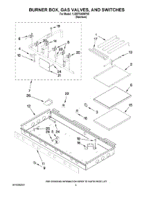 02 - Burner Box, Gas Valves, And Switches parts for Jenn-Air Range YJDRP548WP00 from AppliancePartsPros.com