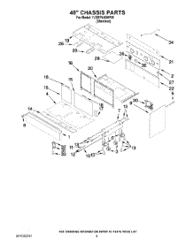 05 - 48`` Chassis Parts parts for Jenn-Air Range YJDRP548WP00 from AppliancePartsPros.com