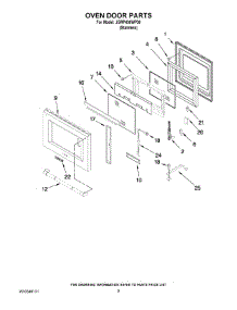 06 - Oven Door Parts parts for Maytag Range JGRP436WP00 from AppliancePartsPros.com