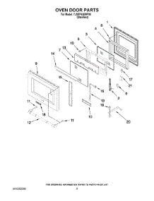 06 - Oven Door Parts parts for Jenn-Air Range YJDRP436WP00 from AppliancePartsPros.com