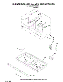 02 - Burner Box, Gas Valves, And Switches parts for Maytag Range JGRP536WP00 from AppliancePartsPros.com