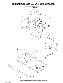 02 - Burner Box, Gas Valves, And Switches parts for Jenn-Air Range JDRP436WP00 from AppliancePartsPros.com