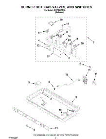 02 - Burner Box, Gas Valves, And Switches parts for Jenn-Air Range JDRP536WP00 from AppliancePartsPros.com