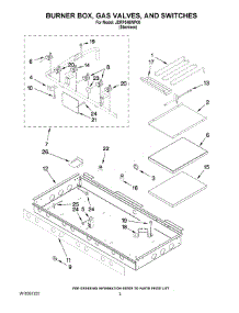 02 - Burner Box, Gas Valves, And Switches parts for Jenn-Air Range JDRP548WP00 from AppliancePartsPros.com