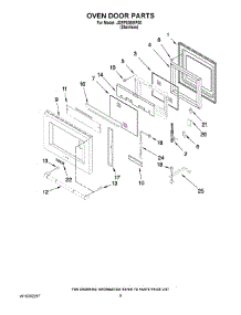 06 - Oven Door Parts parts for Jenn-Air Range JDRP536WP00 from AppliancePartsPros.com
