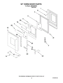 08 - 18`` Oven Door Parts parts for Jenn-Air Range JDRP548WP00 from AppliancePartsPros.com