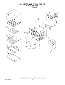 09 - 30`` Internal Oven Parts parts for Jenn-Air Range JDRP548WP00 from AppliancePartsPros.com