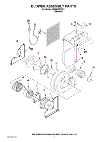 03 - Blower Assembly Parts parts for Maytag Range JES9900CCS01 from AppliancePartsPros.com