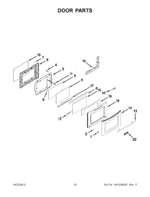 05 - Door Parts parts for Maytag Range JES8860CCW00 from AppliancePartsPros.com