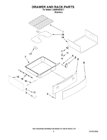 05 - Drawer And Rack Parts parts for Maytag Range JGS8850BDS17 from AppliancePartsPros.com