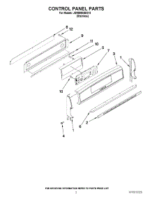 02 - Control Panel Parts parts for Maytag Range JGR8895BDS13 from AppliancePartsPros.com
