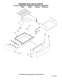 02 - Drawer And Rack Parts parts for Maytag Range JDS8850CDR00 from AppliancePartsPros.com