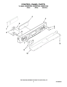 02 - Control Panel Parts parts for Maytag Range JES9900CCW00 from AppliancePartsPros.com