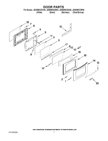 05 - Door Parts parts for Maytag Range JDS8850CDW00 from AppliancePartsPros.com