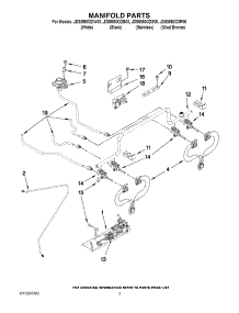03 - Manifold Parts parts for Maytag Range JDS8850CDS00 from AppliancePartsPros.com