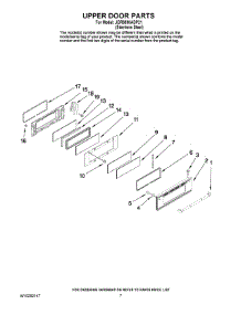 05 - Upper Door Parts parts for Maytag Range JGR8890ADP21 from AppliancePartsPros.com