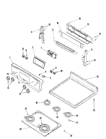 03 - Control Panel / Top Assembly parts for Jenn-Air Range JER8885RAF from AppliancePartsPros.com