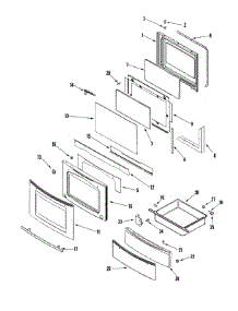 04 - Door / Drawer (Ser Pre 11) parts for Jenn-Air Range JES8750BAF from AppliancePartsPros.com