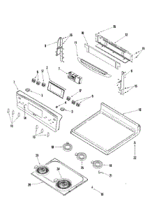 03 - Control Panel / Top Assembly parts for Jenn-Air Range JER8885QAF from AppliancePartsPros.com