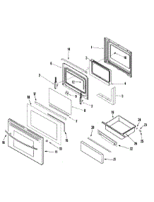 04 - Door / Drawer (Stl) parts for Jenn-Air Range JGR8875QDS from AppliancePartsPros.com