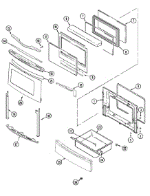03 - Door / Drawer (Stl) parts for Jenn-Air Range JES8850ACS from AppliancePartsPros.com