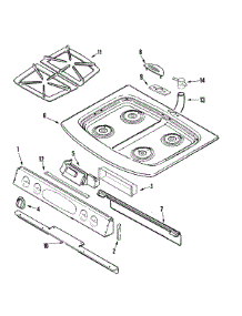 05 - Top Assembly & Control parts for Jenn-Air Range JDS8850AAB from AppliancePartsPros.com