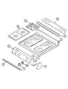 06 - Top Assembly parts for Jenn-Air Range JGR8850BDW from AppliancePartsPros.com