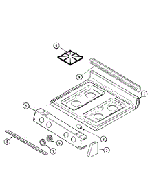 06 - Top Assembly parts for Jenn-Air Range JGR8730ADW from AppliancePartsPros.com