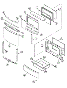 02 - Door / Drawer parts for Jenn-Air Range JGS8850ADW from AppliancePartsPros.com