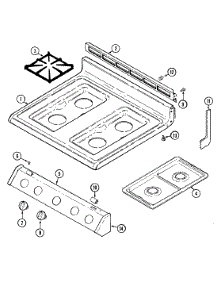 06 - Top Assembly parts for Jenn-Air Range JG3127XTA from AppliancePartsPros.com