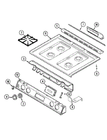 05 - Top Assembly parts for Jenn-Air Range SCG20200B from AppliancePartsPros.com