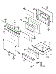 02 - Door / Drawer parts for Jenn-Air Range SCG20200A from AppliancePartsPros.com