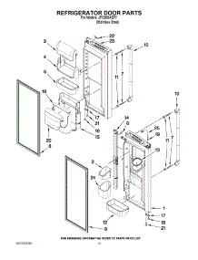 07 - Refrigerator Door Parts parts for Jenn-Air Refrigerator JFI2089AEP7 from AppliancePartsPros.com