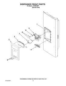 08 - Dispenser Front Parts parts for Jenn-Air Refrigerator JFI2089AEP7 from AppliancePartsPros.com