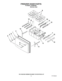 09 - Freezer Door Parts parts for Jenn-Air Refrigerator JFI2089AEP7 from AppliancePartsPros.com