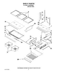 03 - Shelf Parts parts for Jenn-Air Refrigerator JFI2089WES3 from AppliancePartsPros.com