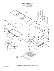 03 - Shelf Parts parts for Jenn-Air Refrigerator JFI2089WTS2 from AppliancePartsPros.com