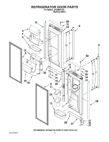 07 - Refrigerator Door Parts parts for Jenn-Air Refrigerator JFI2089WTS2 from AppliancePartsPros.com
